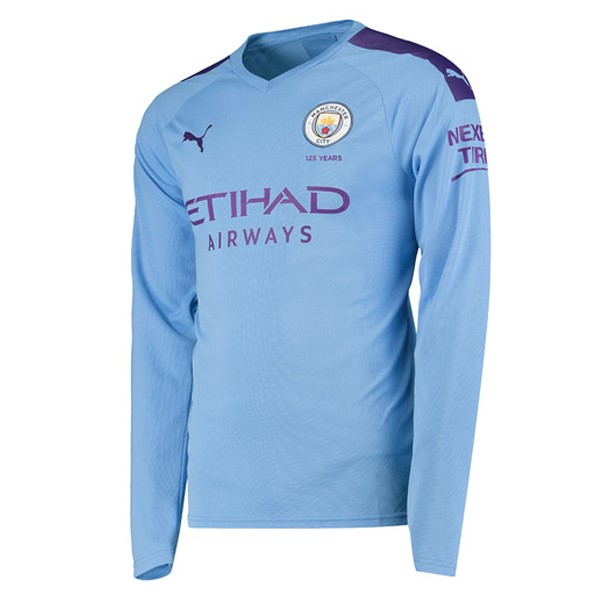 Tailandia Camiseta Manchester City 1ª ML 2019-2020 Azul